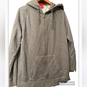 Nike Women's Rally Boyfriend Full-Zip Hoodie Medium  Grey Just Do It 718818-091